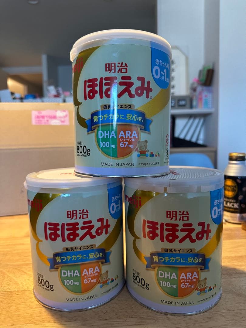 明治 ほほえみ 800g 粉ミルク DHA 100mg ARA 67mg× 6缶
