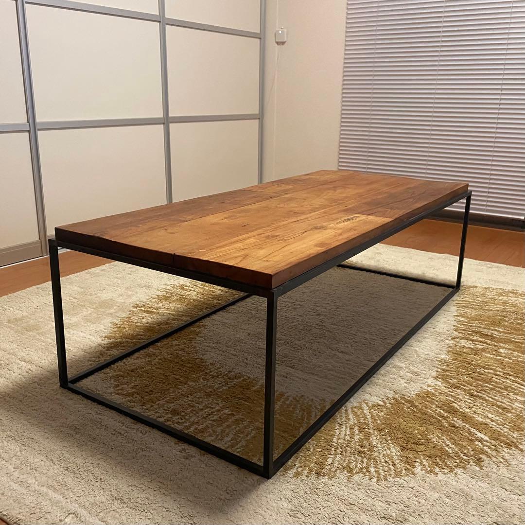 janeiro　IDEE イデー ローテーブル チーク古材アイアン