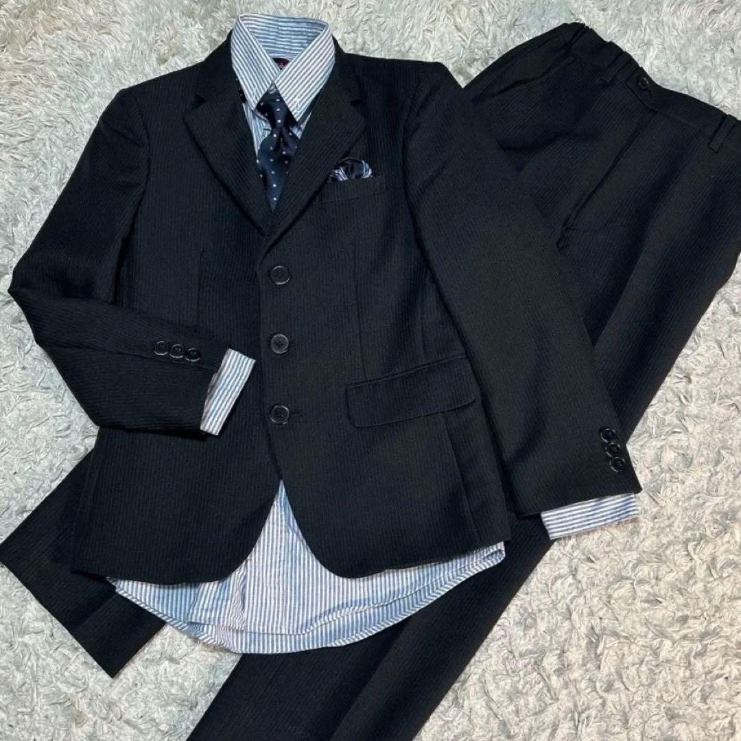 美品✨5点セット 140 男の子 キッズフォーマル スーツ ワンダーファクトリー