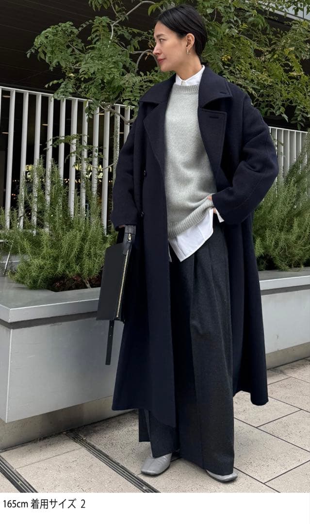 スタニングルアー　ｒスプリットラグランロングコート　ネイビー　サイズ2