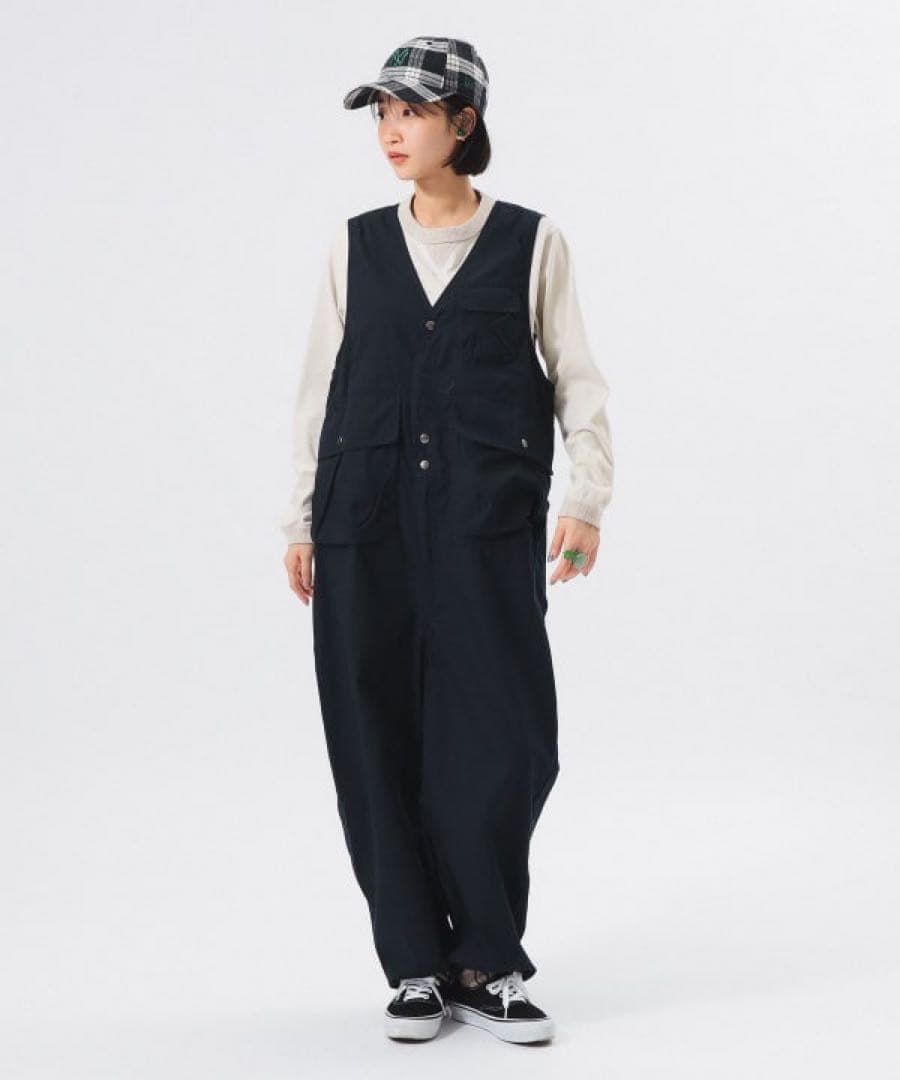 beams boy コットンウェザー　ハンティングベスト　オールインワン