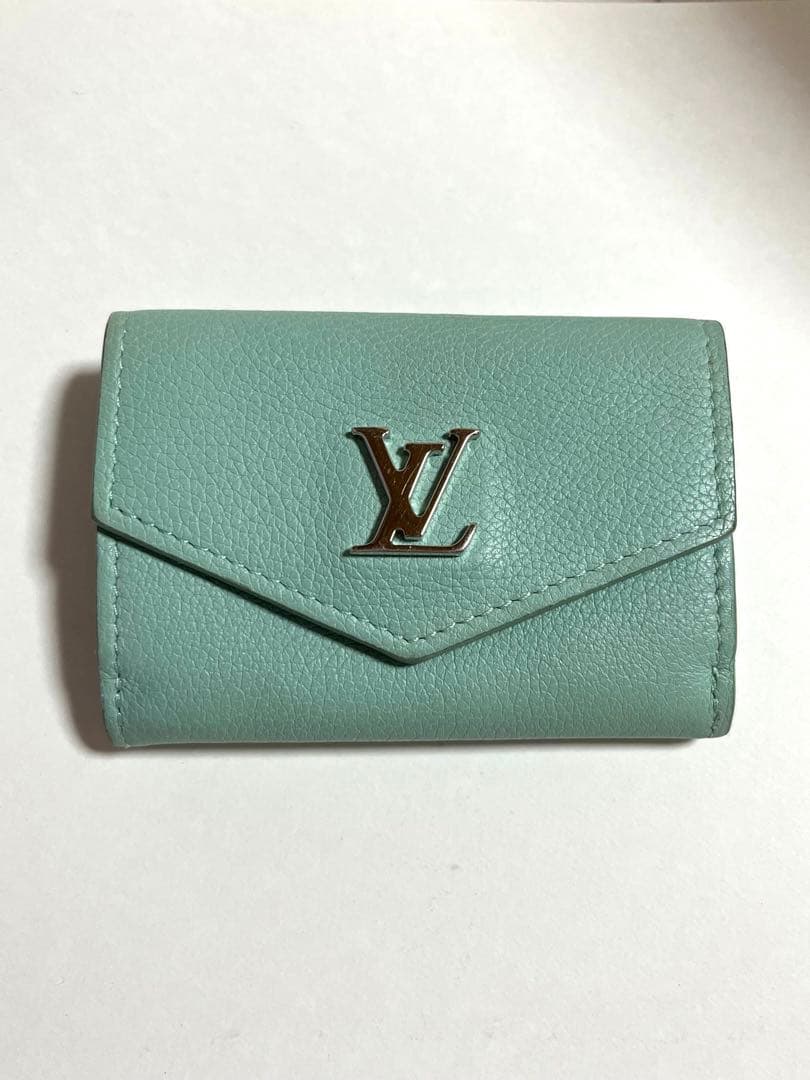 ヴィトン　三つ折り財布　ミントグリーン　ポルトフォイユロックミニ