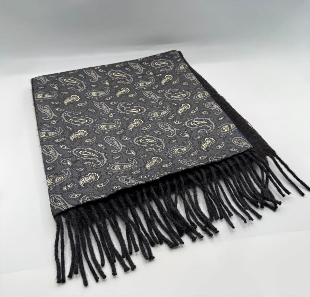 ETRO ペイズリー柄マフラー グレー