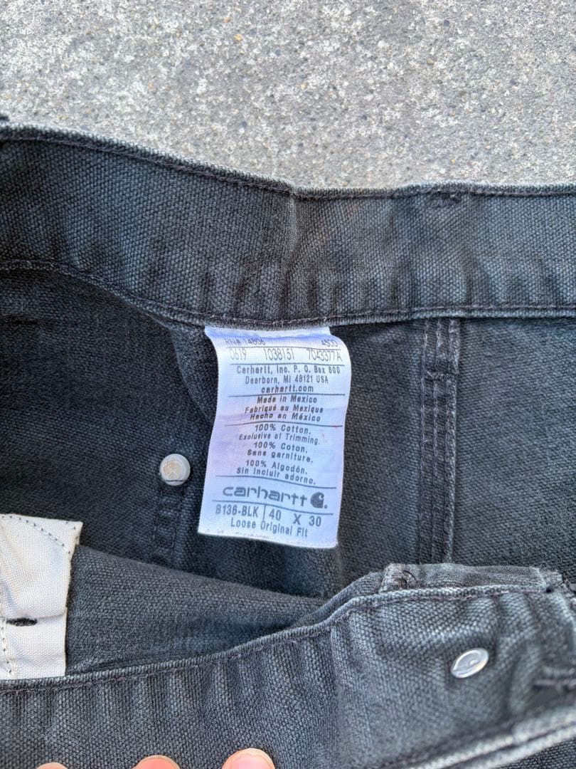 カーハート　ダブルニー　ブラック　w40