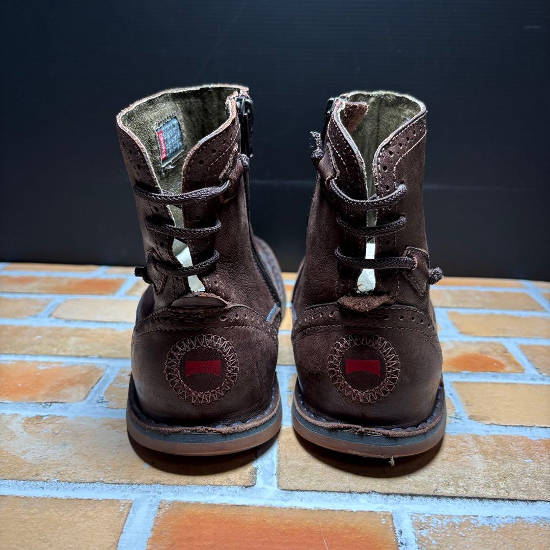 カンペール　ショートブーツ　PEU　STICH　サイドジップ　３９