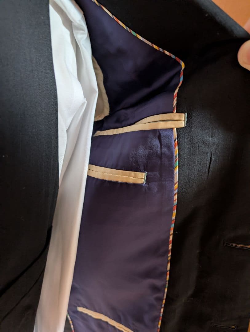 paul smith ブラックストライプスーツ3ピース