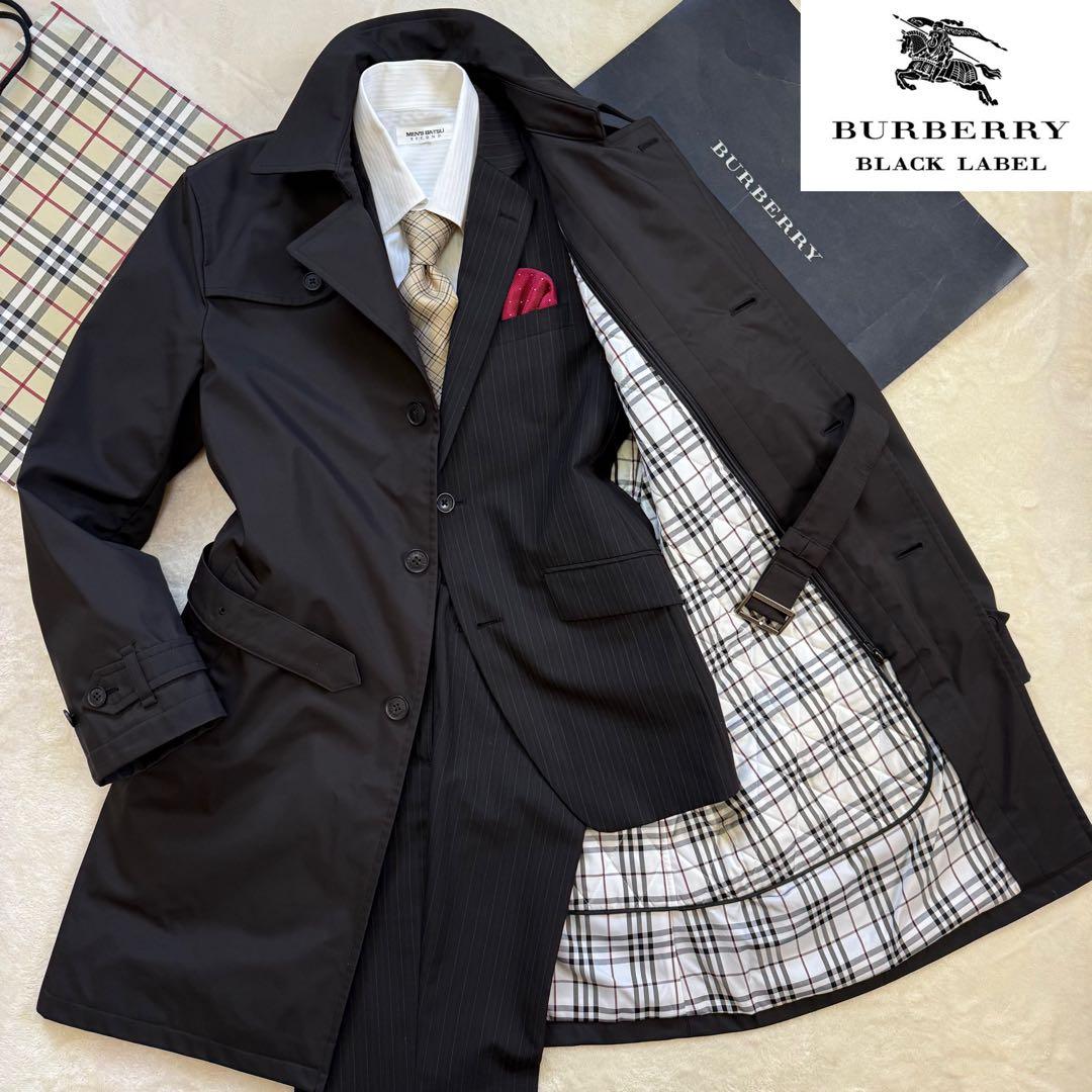 【超美品】バーバリーブラックレーベル 着脱可能：中綿ライナー付 トレンチコート