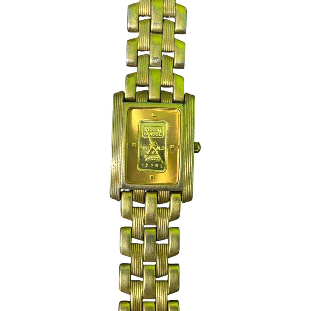CREDIT SUISSE クレディスイスGOLD クォーツ腕時計 ウォッチ