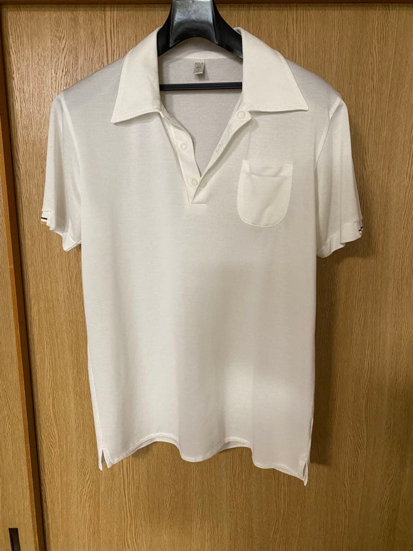 miumiu ポロシャツ メンズ ホワイト ポロシャツ ポケット付き
