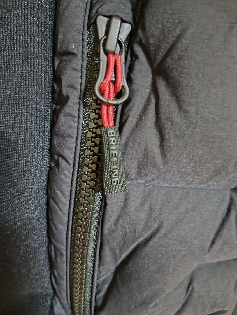 ブリーフィングゴルフハイブリッドダウンCREW NECK ブラックサイズL