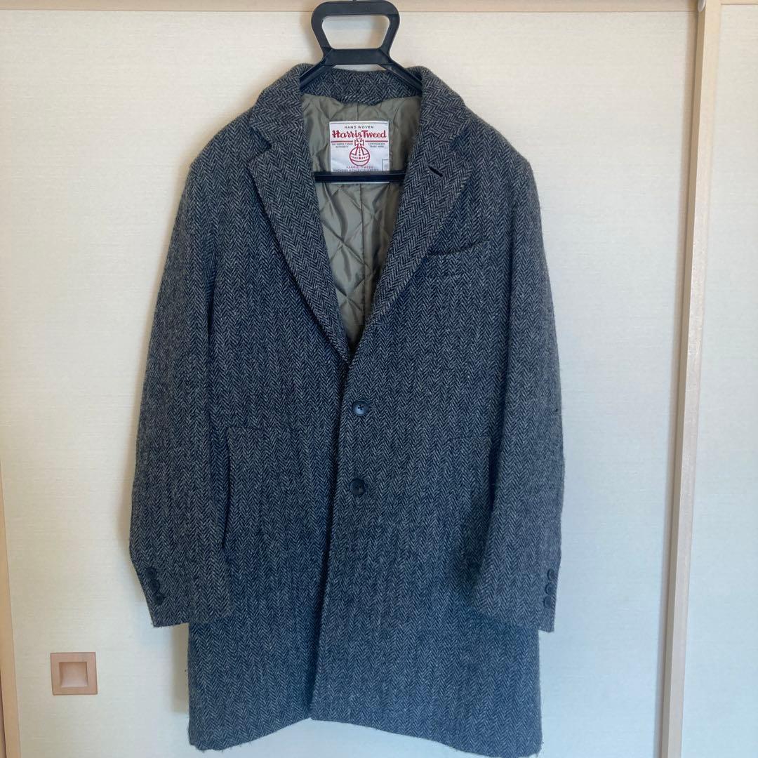 Harris Tweed ヘリンボーン チェスターコート
