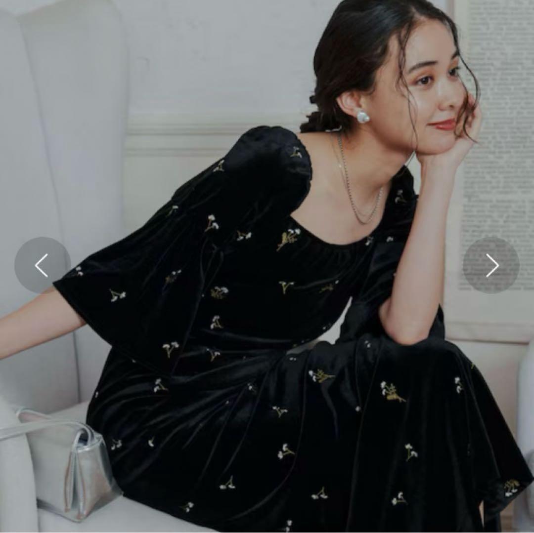 R*a様 Kastane velour bell sleeve dress 0サ