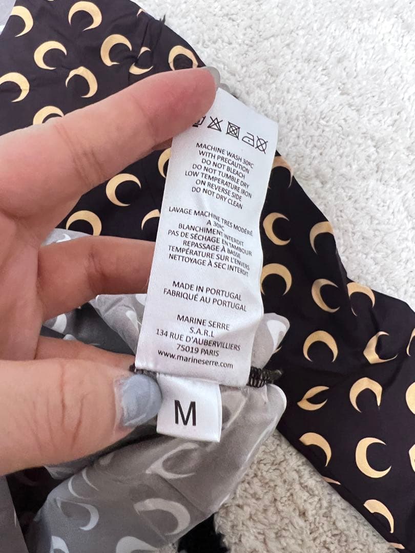 MARINE SERRE 月模様 長袖トップス S 収納ポーチ付き