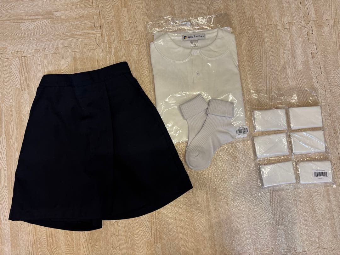 小学校受験服 6点セット 女の子用 120 キュロット　長袖　ポロシャツ　ベスト