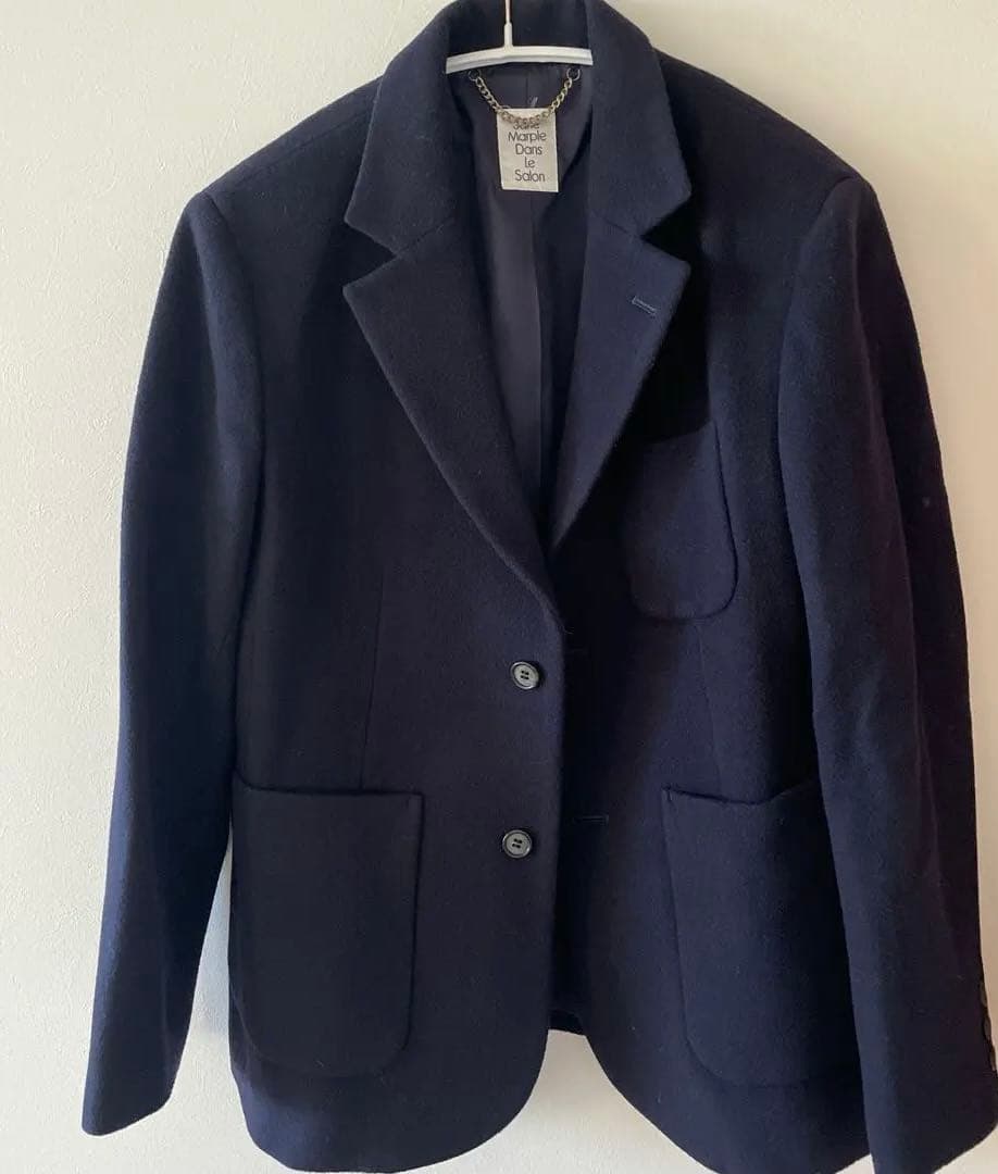 janemarple Dans Le Salon ネイビー テーラードジャケット