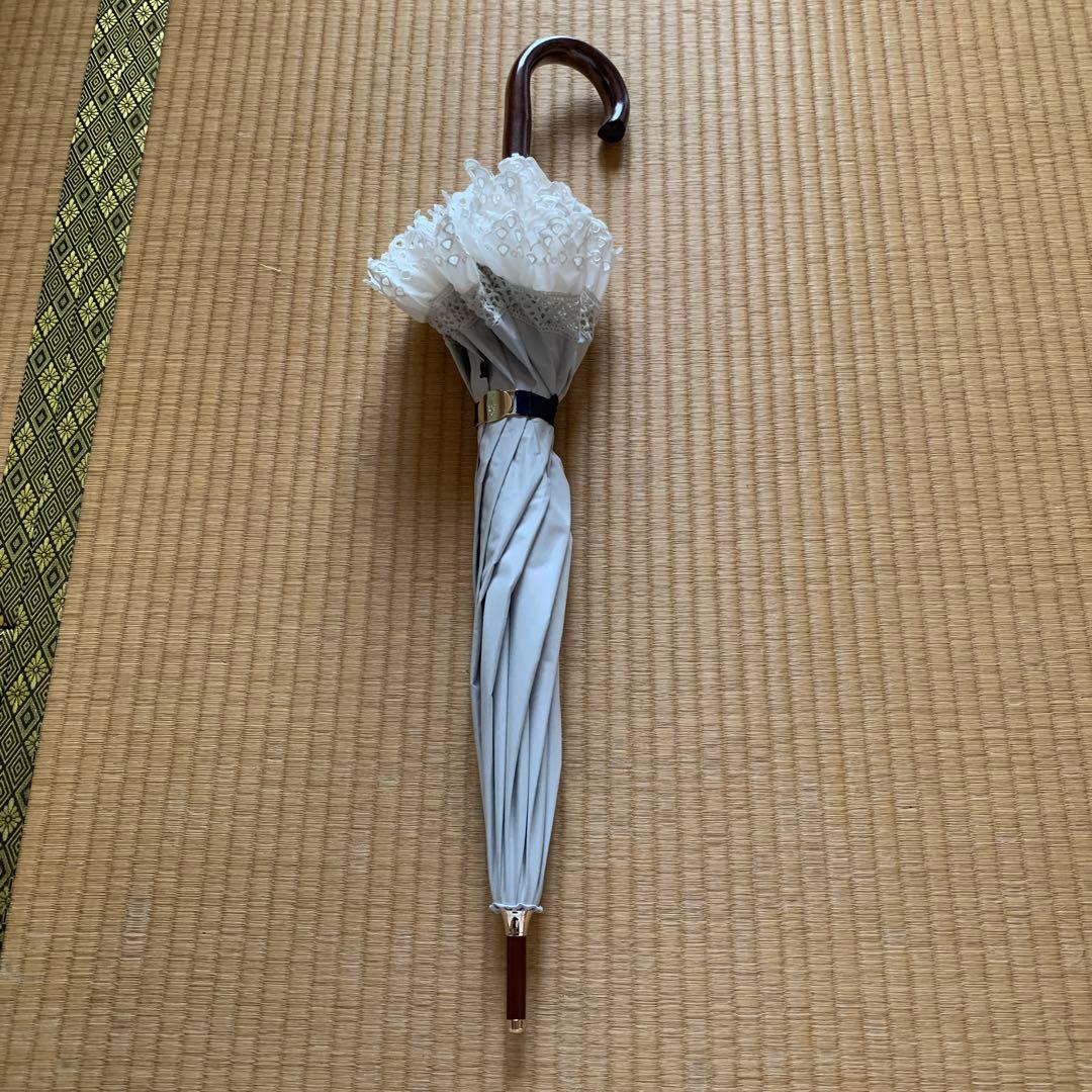 ポロ ラルフローレン 遮光 晴雨兼用傘 長傘 日傘 フリル ストライプ