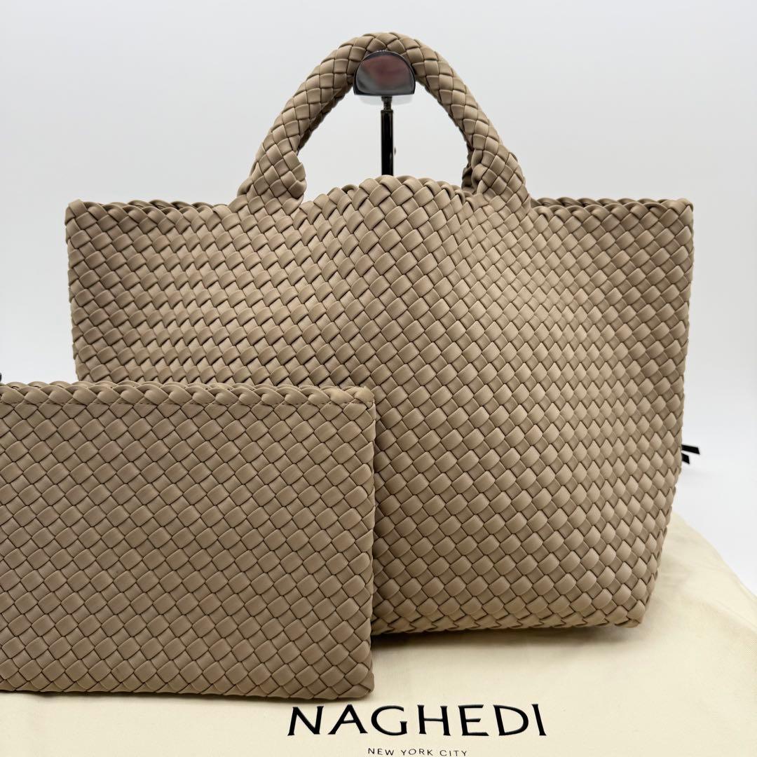 【極美品】NAGHEDI ST BARTHS MEDIUM トートバッグ ポーチ