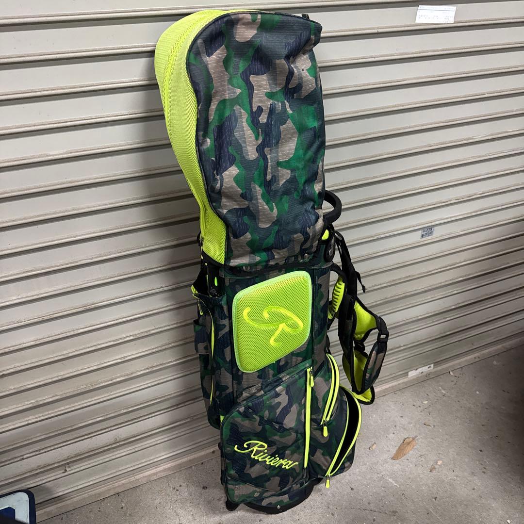 ☆Riviera リビエラ　キャディバッグ　スタンド　迷彩柄