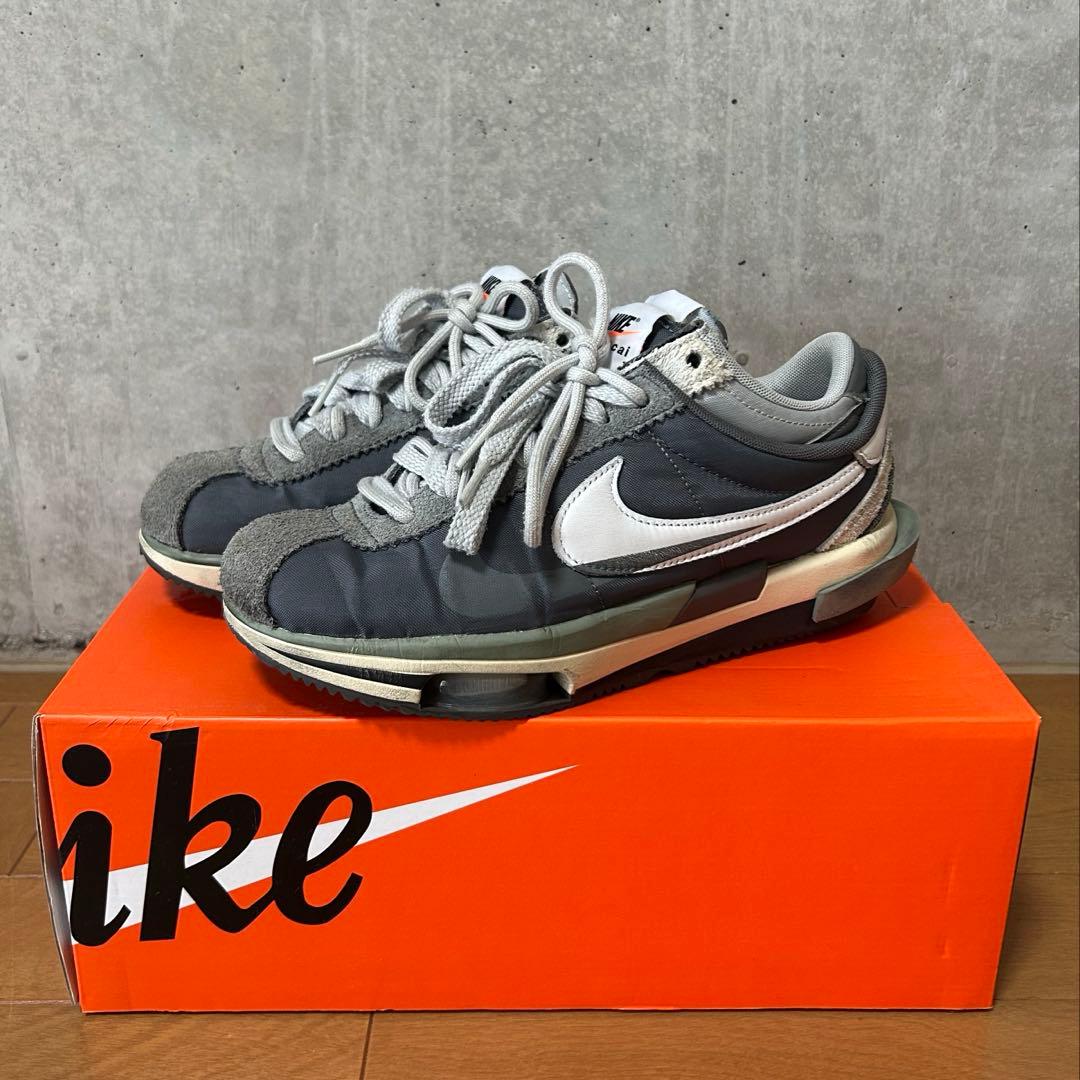 NIKE sacai CORTEZ SP 24cm アイアングレー