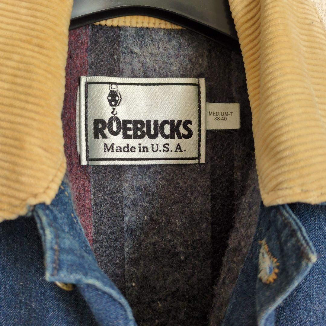 USA製 80s ROEBUCKS 裏ブランケット デニムカバーオール M