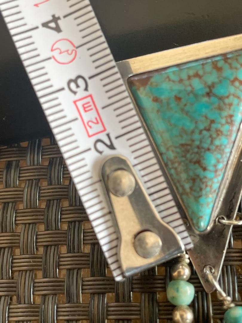 ヴィンテージ ターコイズ ピアス Silver925 アーティストサイン入り