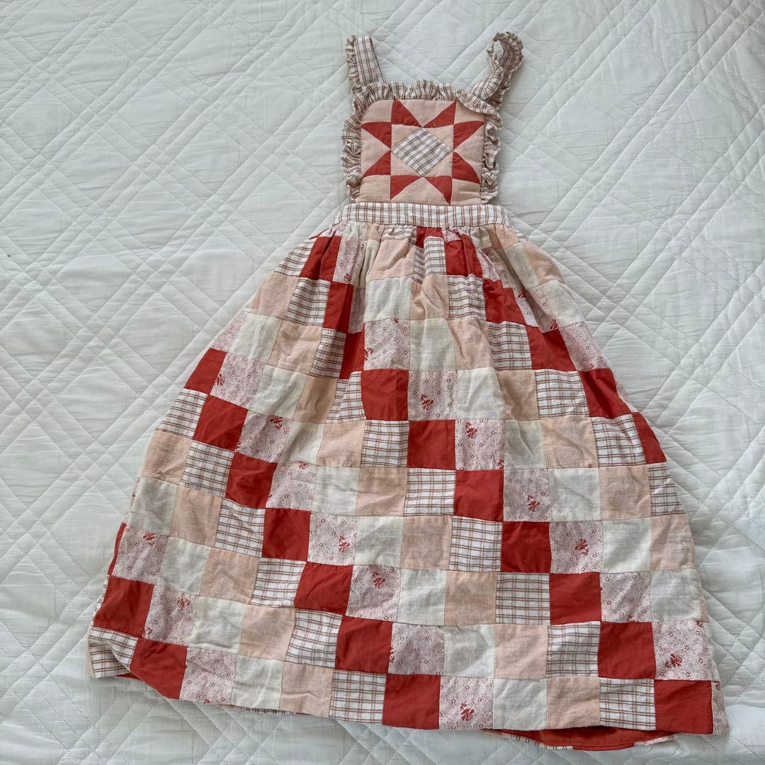 apolina パッチワーク　ワンピース 5-7Y