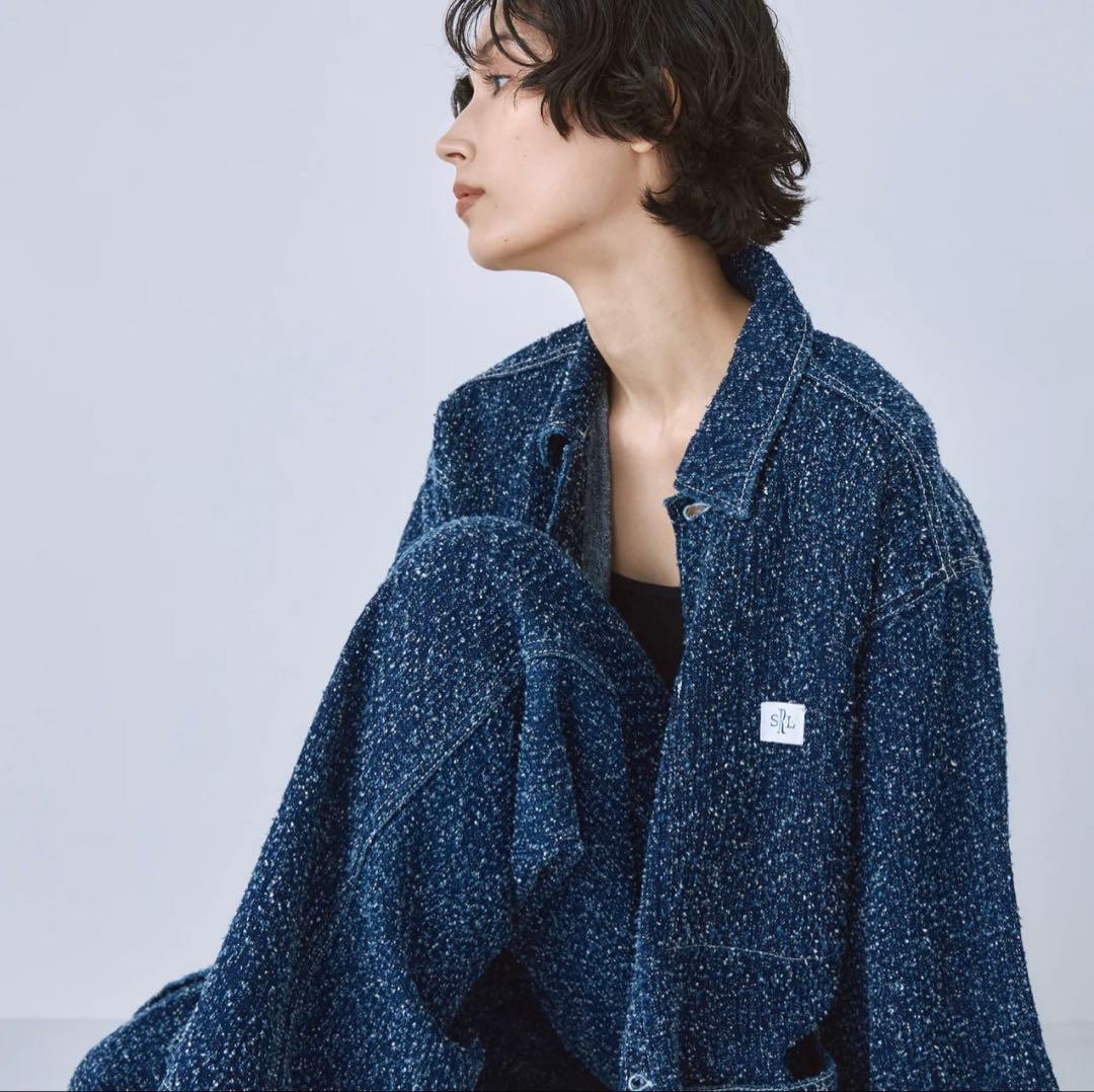 Searoomlynn needle punch material カバーオール