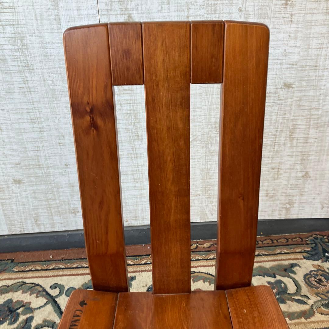 ①② 二脚 北欧レトロ カナディアン 木製椅子 ダイニングチェア ビンテージ