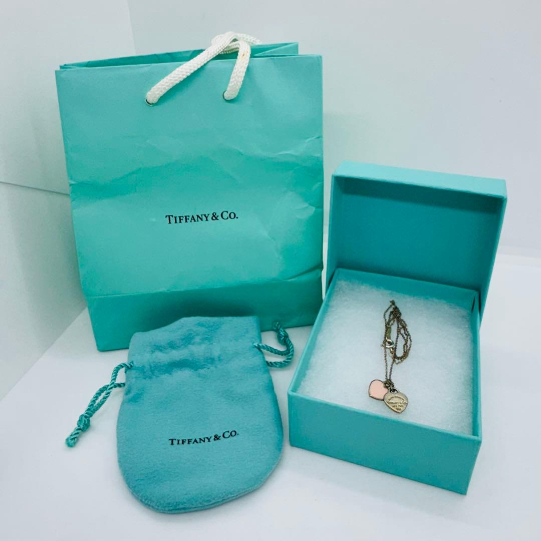 ✨Tiffany& Co✨リターントゥ✨ダブルハート✨ピンク✨ネックレス✨