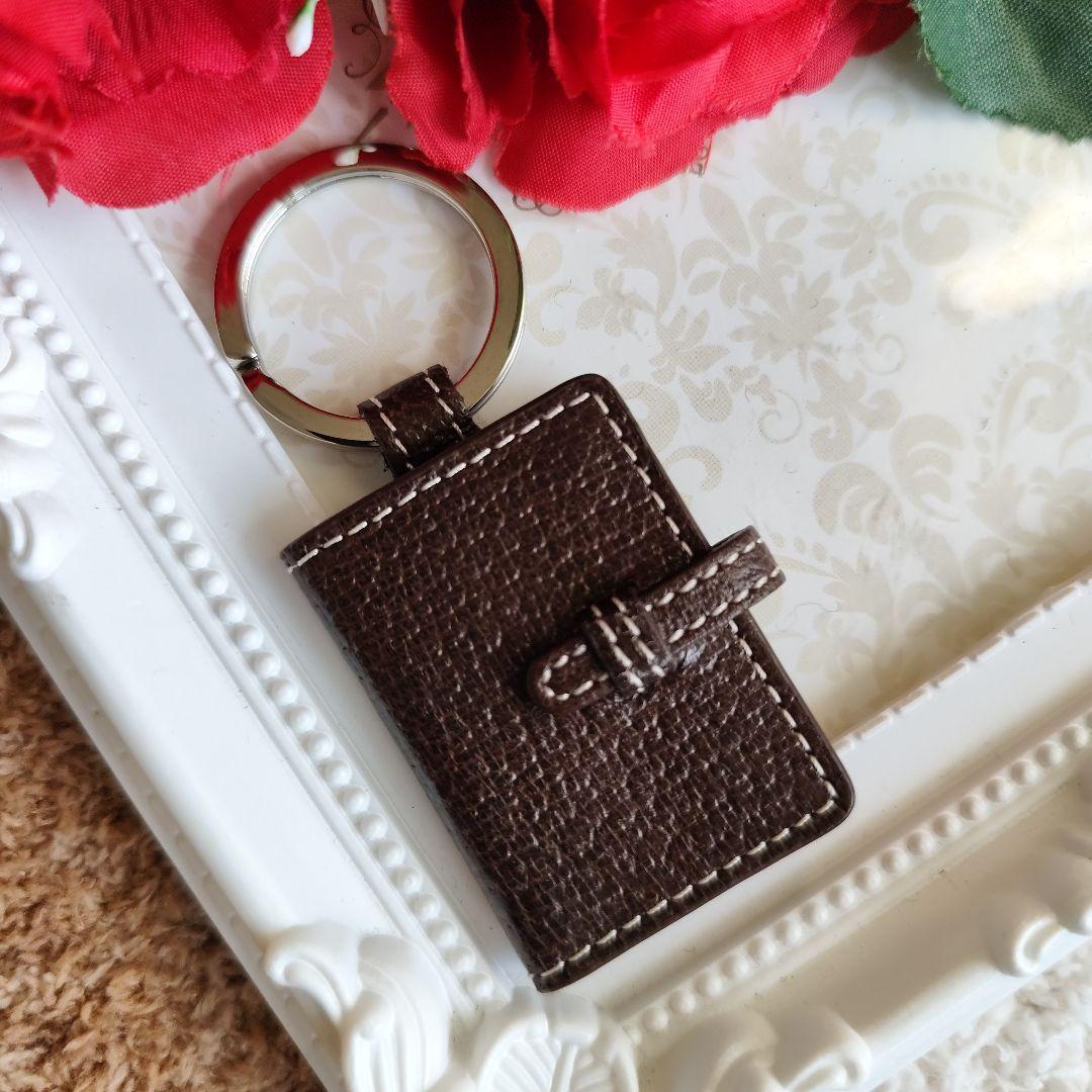 新品　未使用　COACH　コーチ　キーホルダー　写真入れ　レザー　ブラウン