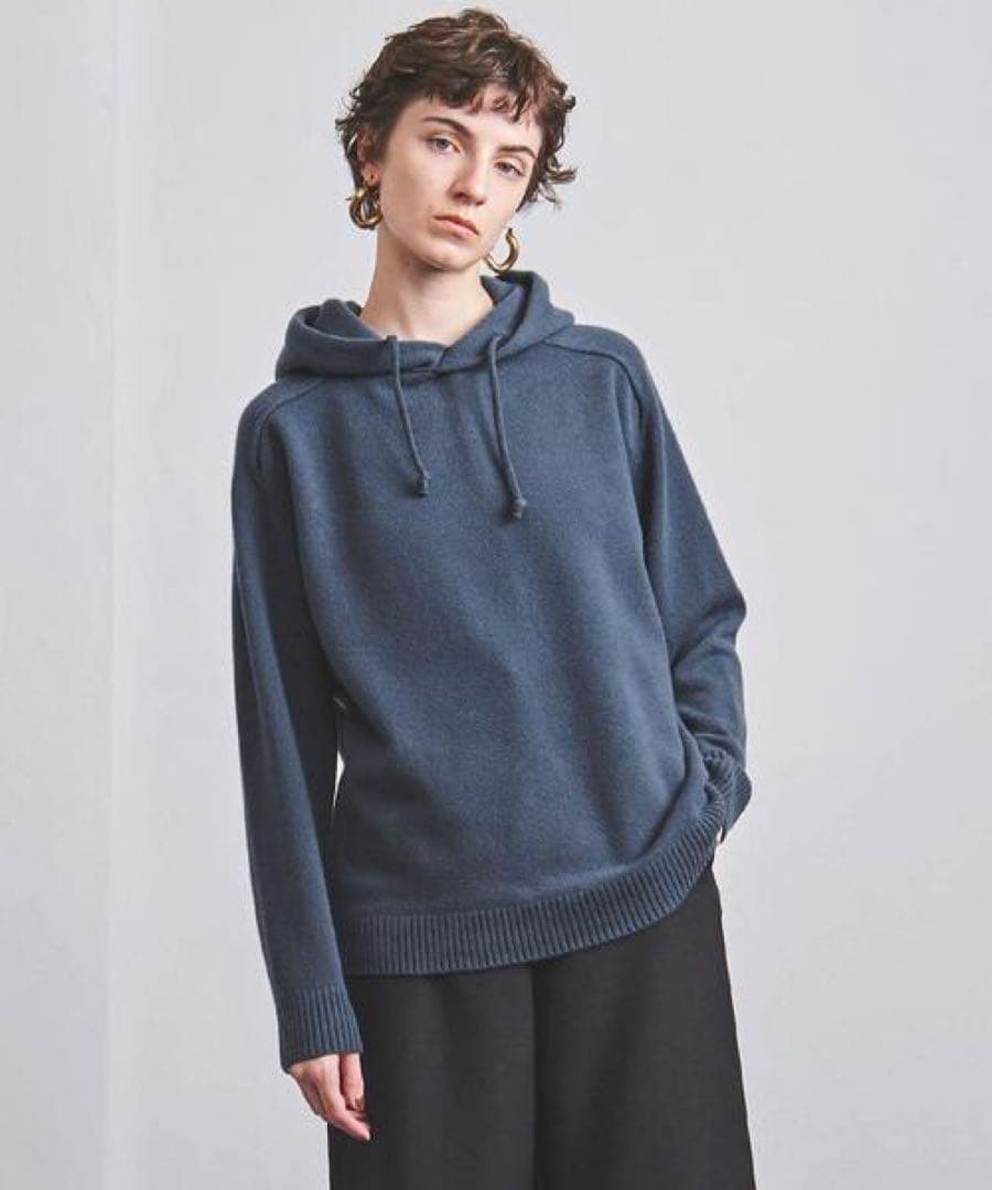 BATONER フリースウールパーカー ネイビー サイズ2