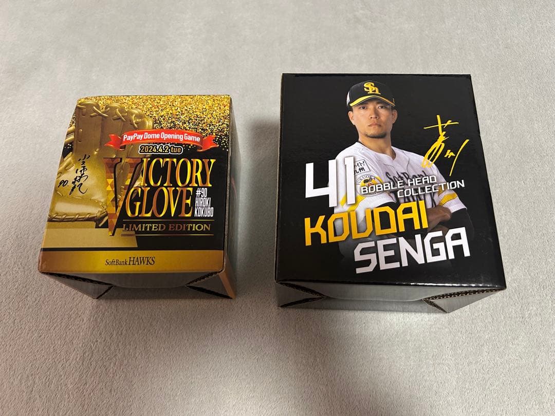ソフト　千賀滉大選手 VICTORY GLOVE 小久保裕紀選手 ボブルヘッド