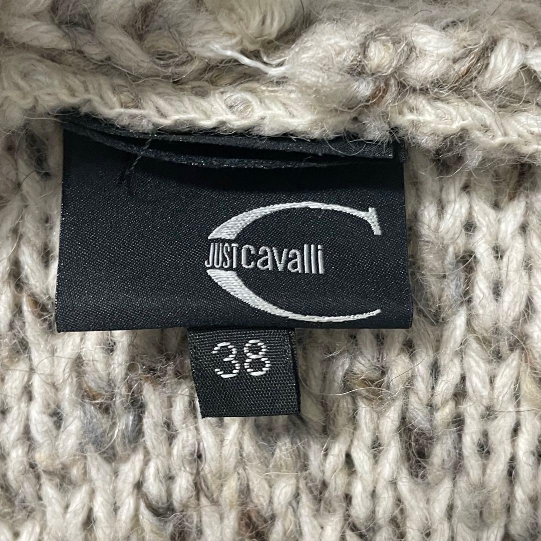 Just Cavalli /ニットポンチョ パーカー 38 ベージュ系 a535