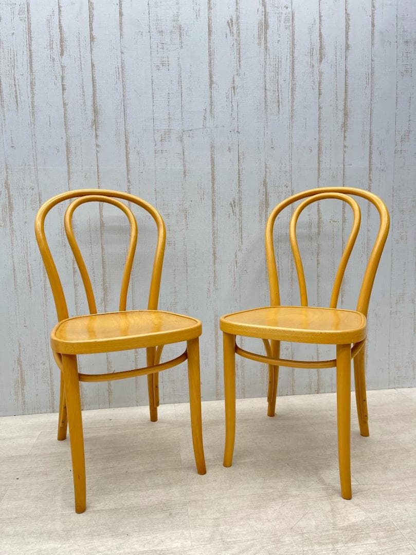 フランスベッド ベントウッドチェア 2脚 まとめて 曲木椅子 チェコスロバキア製