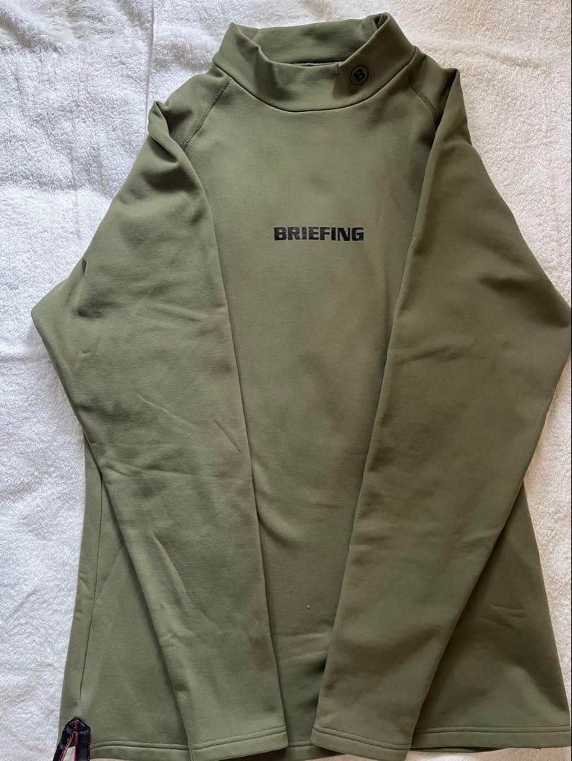 BRIEFING 長袖シャツ L オリーブ