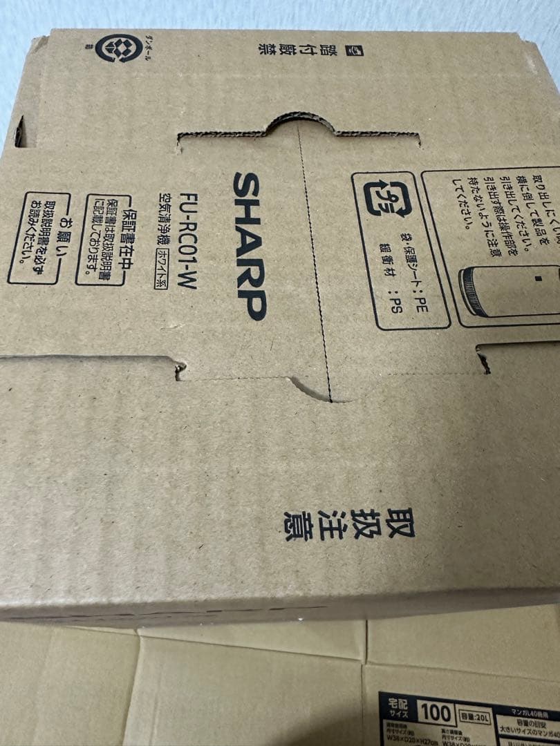 【新品・未開封】シャープ 空気清浄機 FU-RC01-W