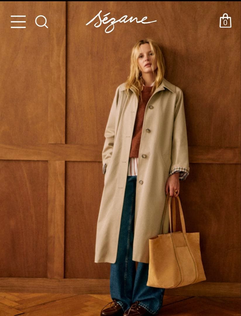 セザンヌ　CLYDE コート ベージュ サイズ34