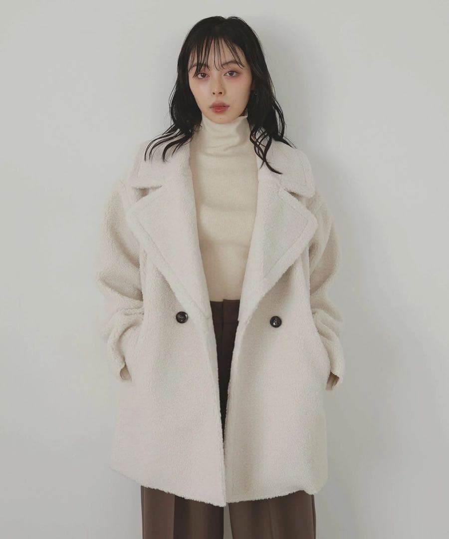 【新品タグ付き】lian テーラードボアミドルコート