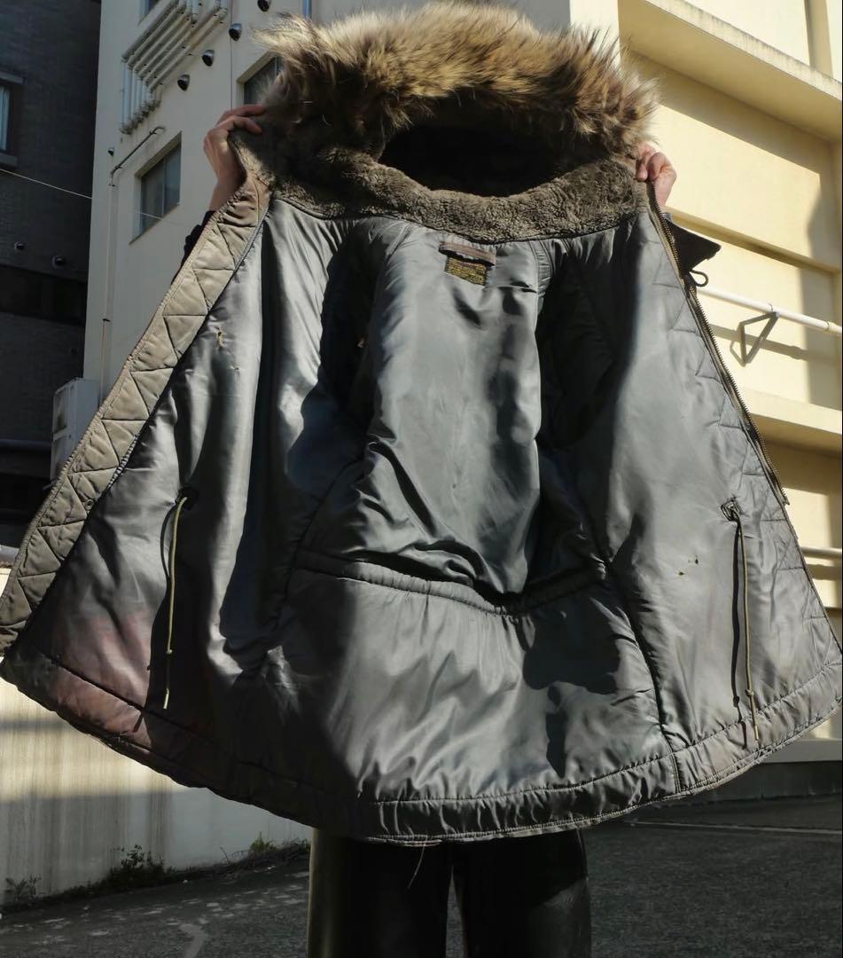 N3B 当時物 実物 ミリタリージャケット コヨーテファー付き