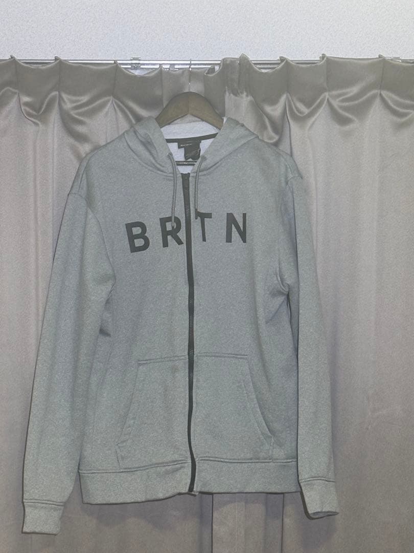 BURTON 撥水ジップパーカー ブグレー Ｌサイズ スノーボード