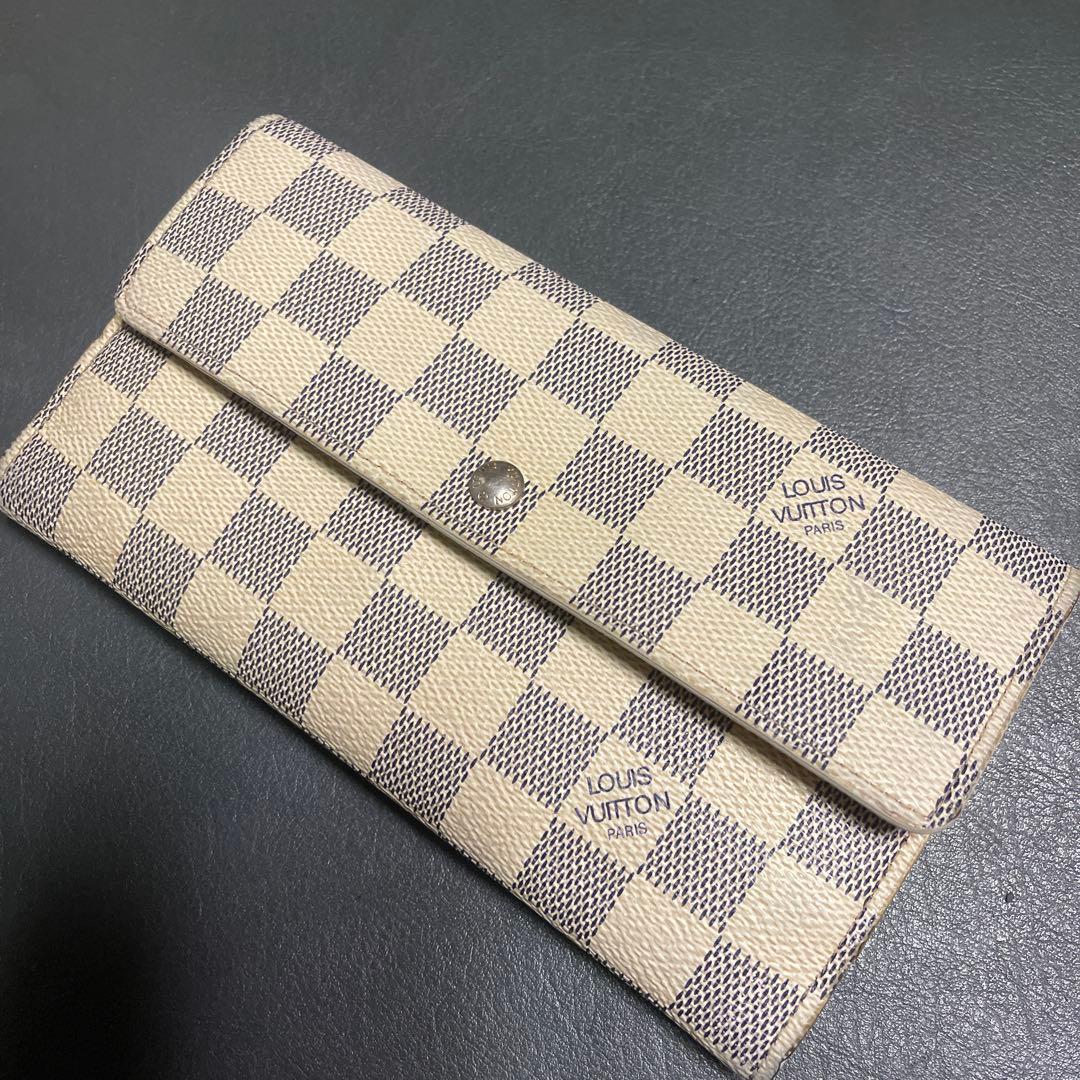 ★☆美品保管品☆★ルイヴィトン　ダミエ　アズール ポルトフォイユサラ　格安出品