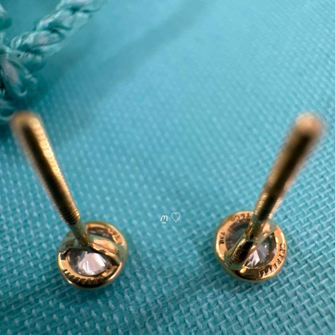 ティファニー　ダイヤモンドバイザヤードピアス0.44ct　Ꮶ18イエローゴールド