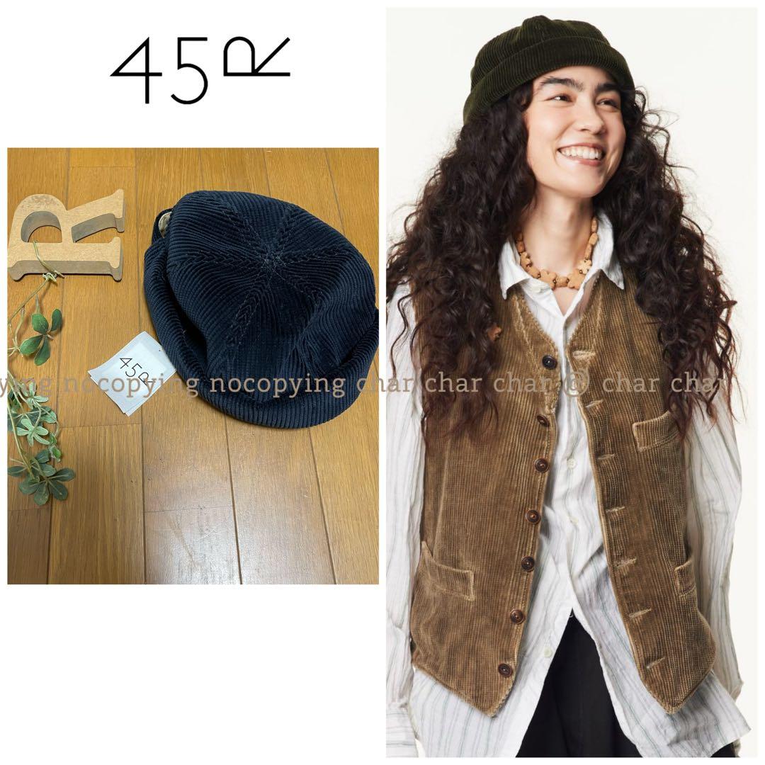 45R 新品 カタログ掲載 コーデュロイ 帽子 ハット 45rpm ユニセックス