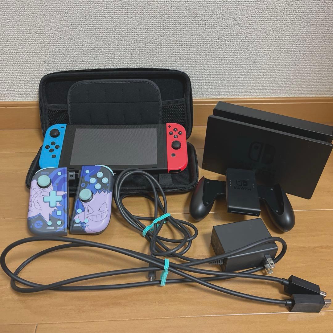 Nintendo Switch ネオンブルー/レッド 本体/HORIコン付き
