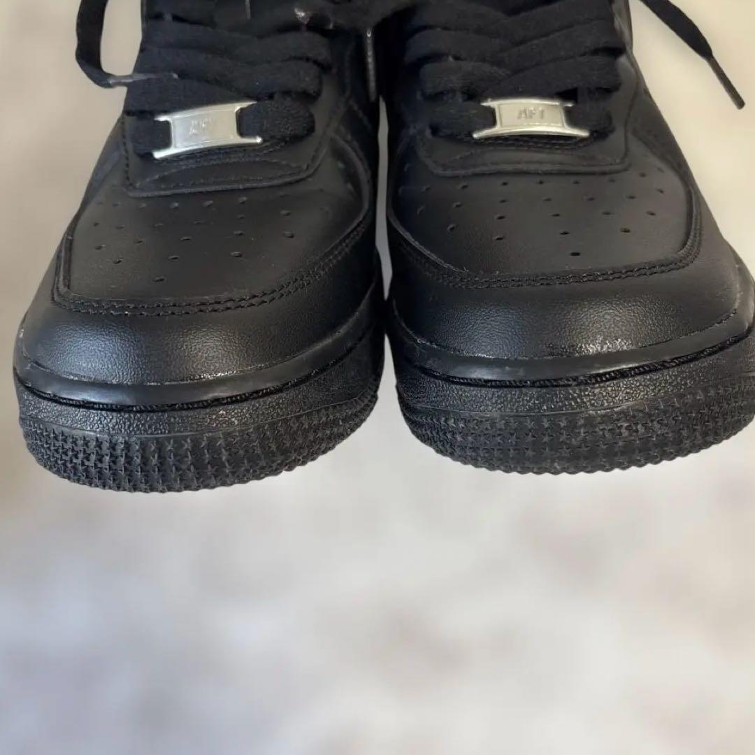 NIKE エアフォース1 スニーカー　オールブラック黒24.0㎝