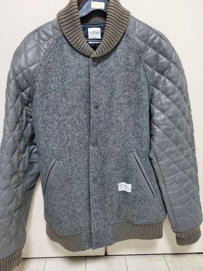 ベドウィン　スタジャン　グレー　レザー　３　デラックス　クーティー　ワコマリア