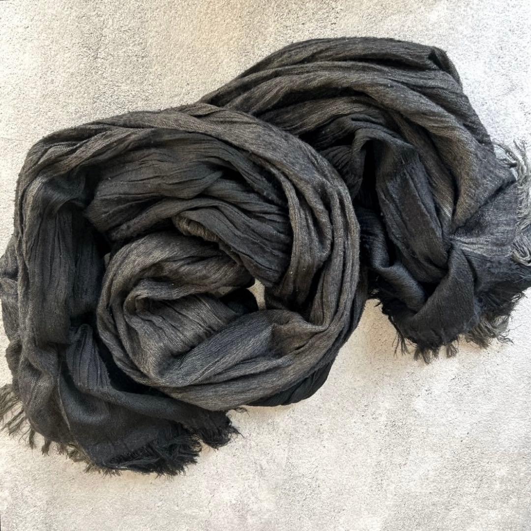 ISSEY MIYAKE MEN✨大判 ストール シルク混 シワ加工