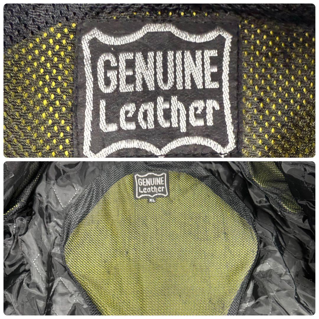 本革 ライダース ライディングジャケット XL 肩肘背中プロテクター 黒