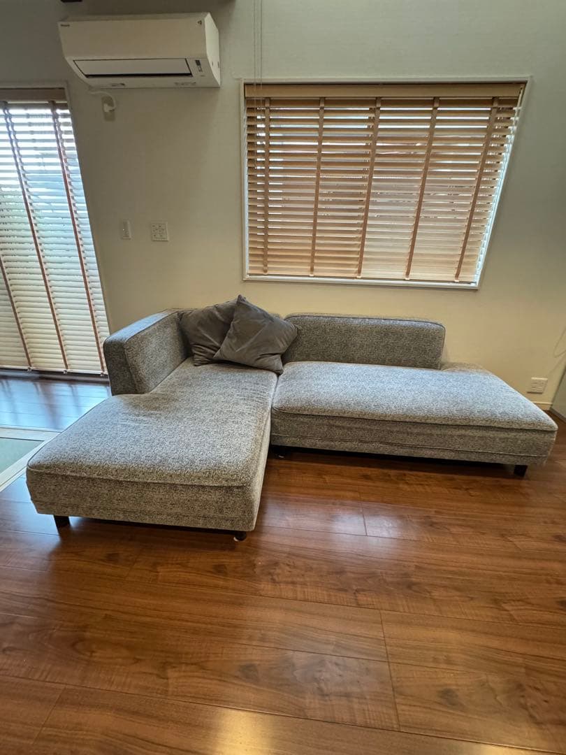 グレー コーナーソファ ファブリック