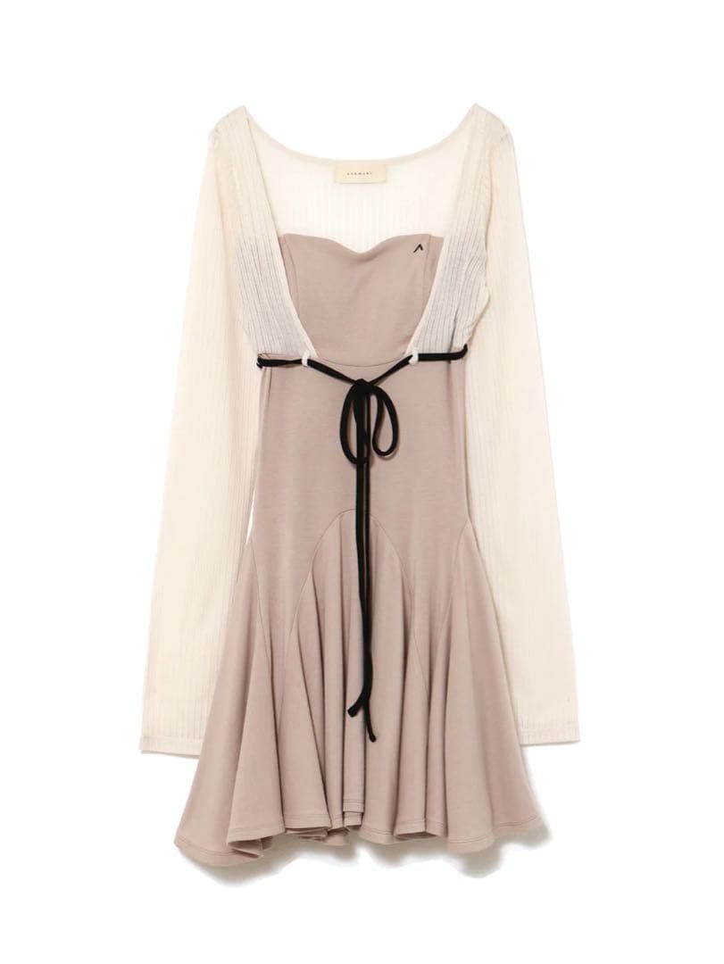ワンピース andmary Lona ribbon mini dress